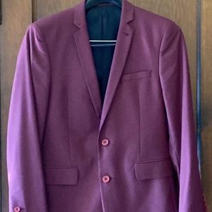 ASOS Design burgundy suit (Jacket & Pants)